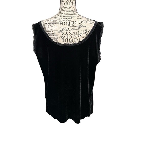 Venezia Y2K Velvet Babydoll Tank Top Womens Sz 12/14 Whimsigoth Dark Fairy Cami - Picture 5 of 8